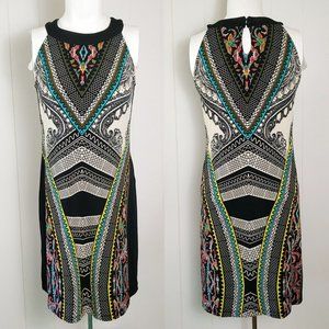 APT 9 Halter dress Size PS small Colorful Geometric Sleeveless A-line ring neck